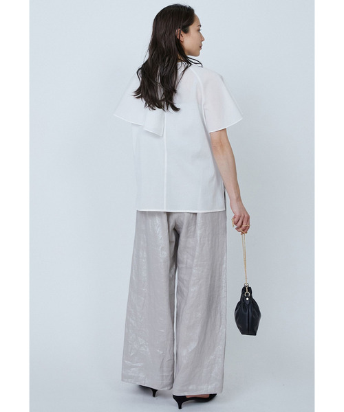 1er Arrondissement(プルミエアロンディスモン)の「フォイルプリントリネンパンツ(その他パンツ・レディース・シルバー系その他/ゴールド・38/36)」の13枚目の写真