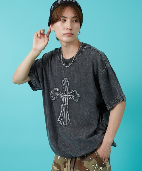 improves(インプローブス)の「6.5ozデニム クルーネック プルオーバー(Tシャツ/カットソー・メンズ・ブラック/ブルー・MEDIUM/LARGE)」の3枚目の写真