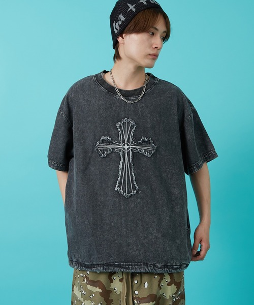 improves(インプローブス)の「6.5ozデニム クルーネック プルオーバー(Tシャツ/カットソー・メンズ・ブラック/ブルー・MEDIUM/LARGE)」の5枚目の写真