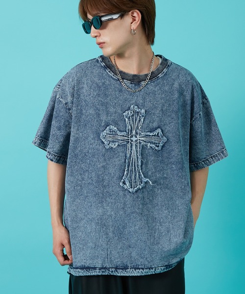 improves(インプローブス)の「6.5ozデニム クルーネック プルオーバー(Tシャツ/カットソー・メンズ・ブラック/ブルー・MEDIUM/LARGE)」の8枚目の写真