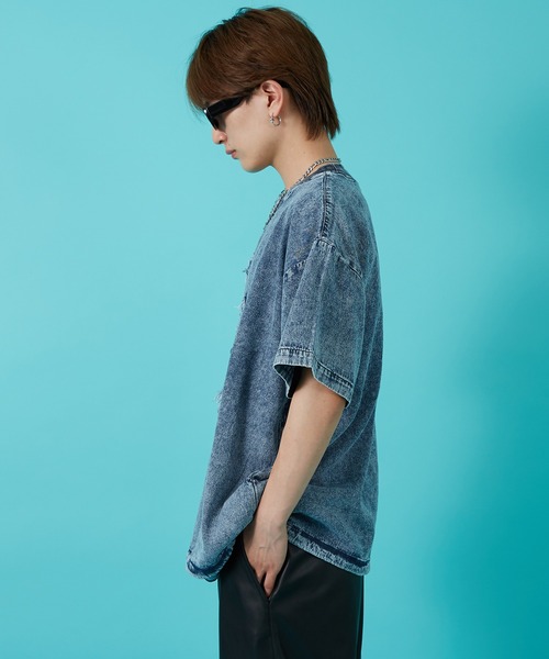 improves(インプローブス)の「6.5ozデニム クルーネック プルオーバー(Tシャツ/カットソー・メンズ・ブラック/ブルー・MEDIUM/LARGE)」の9枚目の写真