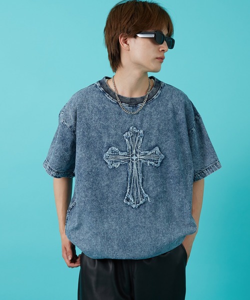 improves(インプローブス)の「6.5ozデニム クルーネック プルオーバー(Tシャツ/カットソー・メンズ・ブラック/ブルー・MEDIUM/LARGE)」の10枚目の写真