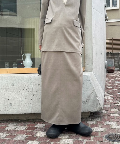 feepur（フェピュール）の「【セットアップ可】スラックスナロースカート（スカート・レディース・ブラック/チャコールグレー/グレー系その他/ブラウン・SMALL/MEDIUM）」の8枚目の写真