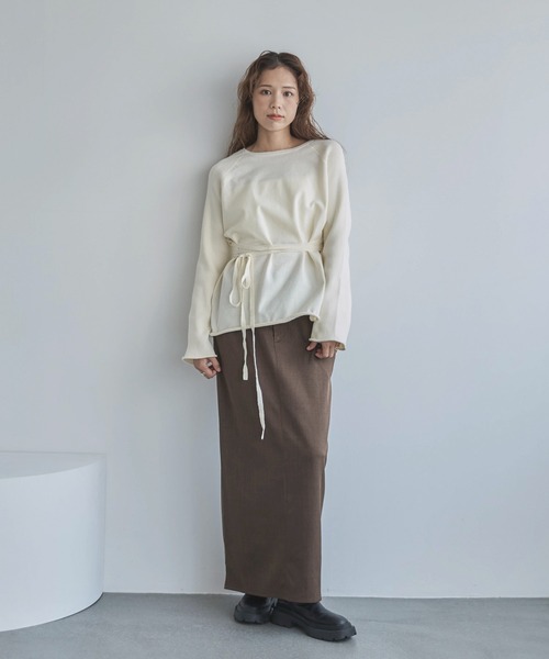 セットアップ可】スラックスナロースカート（スカート）｜feepur