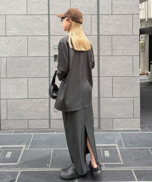 feepur（フェピュール）の「【セットアップ可】スラックスナロースカート（スカート・レディース・ブラック/チャコールグレー/グレー系その他/ブラウン・SMALL/MEDIUM）」の18枚目の写真