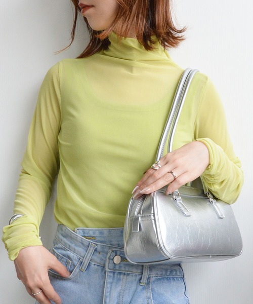 styiro(スタイロ)の「シースルーカラーカットソー(Tシャツ/カットソー・レディース・ピンク/ブラック/ホワイト/グリーン系その他・FREE)」の3枚目の写真