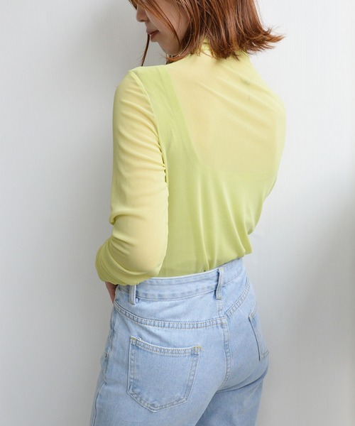styiro(スタイロ)の「シースルーカラーカットソー(Tシャツ/カットソー・レディース・ピンク/ブラック/ホワイト/グリーン系その他・FREE)」の9枚目の写真
