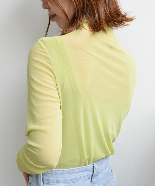 styiro(スタイロ)の「シースルーカラーカットソー(Tシャツ/カットソー・レディース・ピンク/ブラック/ホワイト/グリーン系その他・FREE)」の11枚目の写真