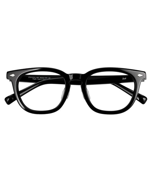 Zoff（ゾフ）の「ウェリントン型 メガネ｜黒縁フレーム 伊達めがね 度