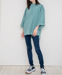 【Nora Lily】Stand Collar S/S Shirt (UNISEX)