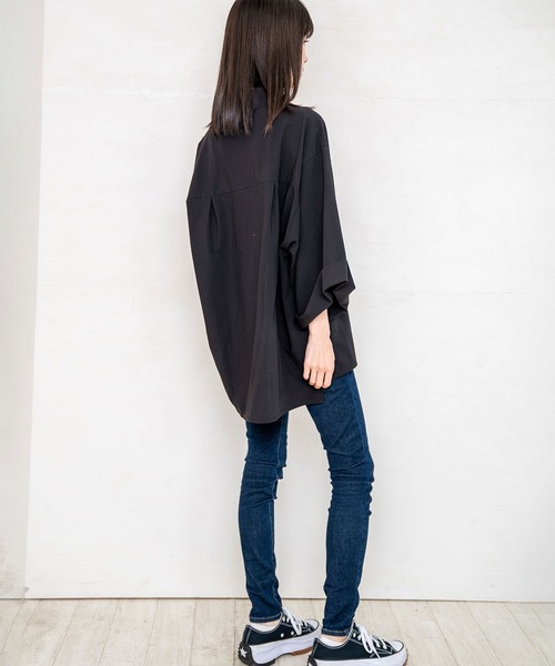 Nora Lily(ノラリリー)の「【Nora Lily】Stand Collar S/S Shirt (UNISEX)(シャツ/ブラウス・メンズ・ホワイト/グリーン・FREE)」の9枚目の写真