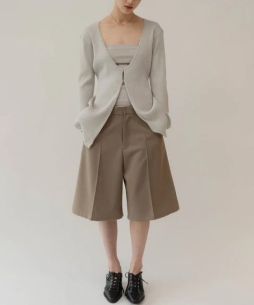 Knuth Marf(クヌースマーフ)の「Knuth Marf ladylike knit cardigan(カーディガン/ボレロ・レディース・ライトグレー/ネイビー・FREE)」の3枚目の写真