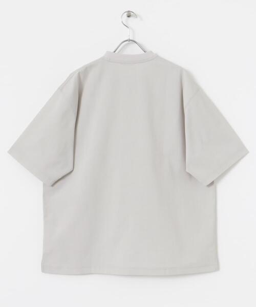 FORK&SPOON（フォークアンドスプーン）の「FORK&SPOON　TEC LINEN T-SHIRTS（Tシャツ/カットソー・メンズ・ブルー系その他/ライトグレー/ブラック・4/5）」の8枚目の写真