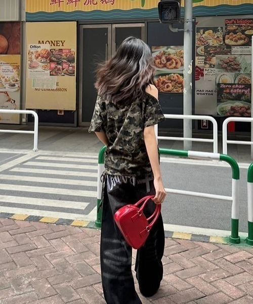 tシャツ カモフラージュスタッズTシャツ レディース メンズ ul-store_a77