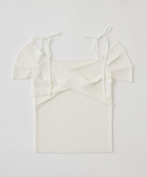 OLIVE des OLIVE | 肩リボンオフショルニット(Tシャツ/カットソー)