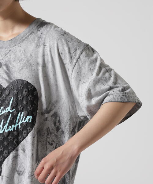 STUD MUFFIN（スタッドマフィン）の「STUD MUFFIN/スタッドマフィン/HEART ピグメントSS TEE（Tシャツ/カットソー・メンズ・グレー/ブラック・3/4/2）」の14枚目の写真