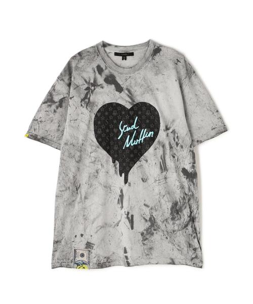STUD MUFFIN（スタッドマフィン）の「STUD MUFFIN/スタッドマフィン/HEART ピグメントSS TEE（Tシャツ/カットソー・メンズ・グレー/ブラック・3/4/2）」の17枚目の写真