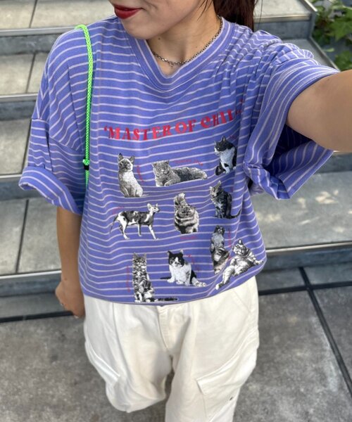 SOUNDS GOOOOD】パウダー加工プリント&刺繍TEE（Tシャツ