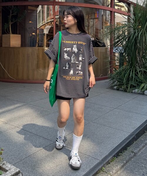 すぅ〜ちゃん専用 セール】【SOUNDS GOOOOD】パウダー加工プリント&刺繍TEE（Tシャツ