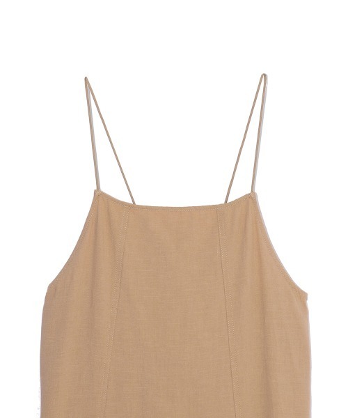 ketty（ケティ）の「ウォッシュリネンキャミワンピース≪洗濯機で洗える≫（ワンピース・レディース・ベージュ/チャコールグレー・M）」の14枚目の写真