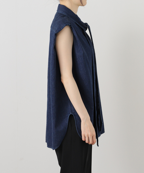 BOWTE(バウト)の「BOWTE バウト BOETIE BLOUSE 25101006(シャツ/ブラウス・レディース・ライトブルー・FREE)」の5枚目の写真