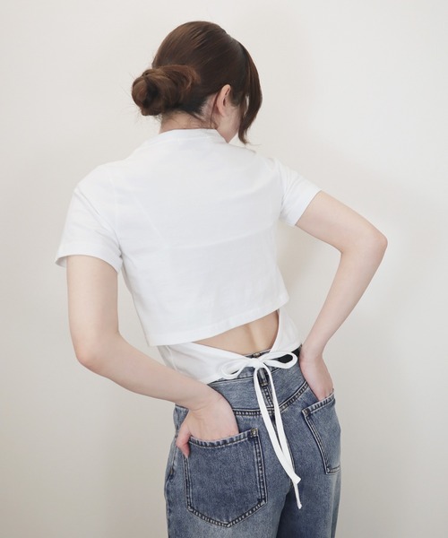 セール】【ZOZO限定】サイドリボンT／side ribbonT 半袖 カットソー