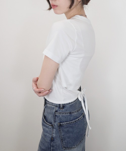 セール】【ZOZO限定】サイドリボンT／side ribbonT 半袖 カットソー
