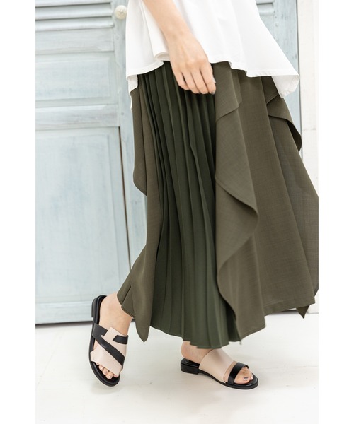 プリーツ切替カスケードスカート（スカート）｜OSMOSIS（オズモーシス