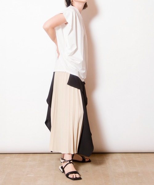 オズモーシス（OSMOSIS）/プリーツ切替カスケードスカート プリーツ切替カスケードスカート（スカート）｜OSMOSIS（オズモーシス