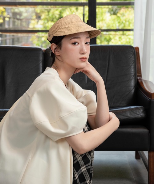 【美品】エレンディーク　アイボリー パフスリーブ ジャケット レディース 透湿防水 フーデッドジャケット T-KIT ZBFBD45