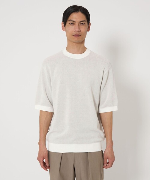 MOLTEMANI グレー クルーネックニットTシャツ 新品未使用　値下げ 楽天市場】【スーパーSALE 10%OFF】[ ニット セーター