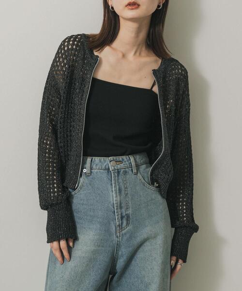 セール】『一部WEB限定カラー』クルーネックラメメッシュ