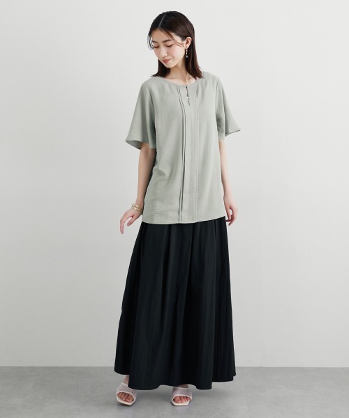 slattgir(スラットジール)の「高身長 ピンタックブラウス(トールサイズ)(シャツ/ブラウス・レディース・ライトグリーン/オフホワイト・TM/TL/TLL/T3L/T4L/T5L)」の11枚目の写真