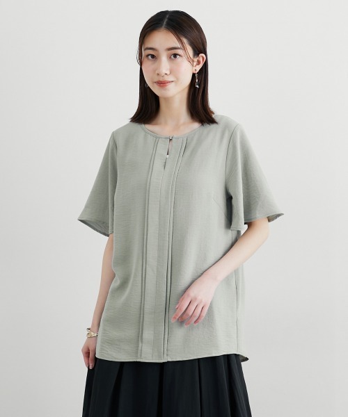 slattgir(スラットジール)の「高身長 ピンタックブラウス(トールサイズ)(シャツ/ブラウス・レディース・ライトグリーン/オフホワイト・TM/TL/TLL/T3L/T4L/T5L)」の21枚目の写真