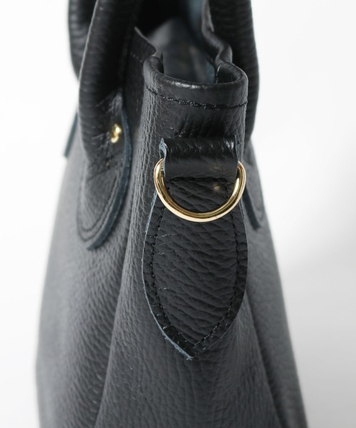 YOUNG&OLSEN The DRYGOODS STORE（ヤングアンドオルセン）の「YOUNG & OLSEN/ヤングアンドオルセン EMBOSSED LEATHER D TOTE XS ハンドバック ミニバッグ（ショルダーバッグ・レディース・ブルー/シャンパン・FREE）」の6枚目の写真