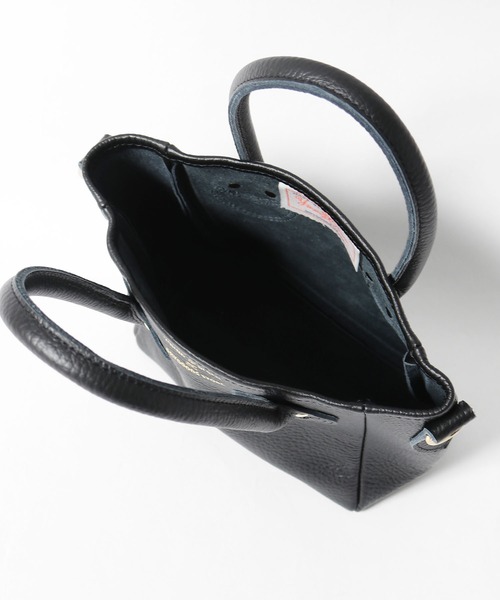 YOUNG&OLSEN The DRYGOODS STORE（ヤングアンドオルセン）の「YOUNG & OLSEN/ヤングアンドオルセン EMBOSSED LEATHER D TOTE XS ハンドバック ミニバッグ（ショルダーバッグ・レディース・ブルー/シャンパン・FREE）」の8枚目の写真