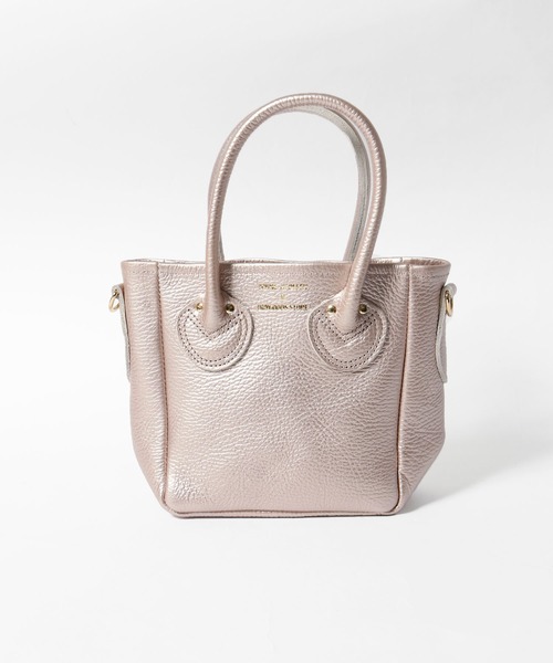 YOUNG&OLSEN The DRYGOODS STORE（ヤングアンドオルセン）の「YOUNG & OLSEN/ヤングアンドオルセン EMBOSSED LEATHER D TOTE XS ハンドバック ミニバッグ（ショルダーバッグ・レディース・ブルー/シャンパン・FREE）」の13枚目の写真