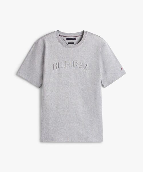TOMMY HILFIGER(トミーヒルフィガー)の「ヒルフィガーアーチエンボスTシャツ(Tシャツ/カットソー・メンズ・ネイビー/グレー・LARGE/MEDIUM/SMALL/X-LARGE)」の10枚目の写真