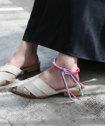 VitaFelice（ヴィータフェリーチェ）の「パラコードアンクレット ブレスレット チャーム バイカラー ストラップ キーホルダー（アンクレット）」