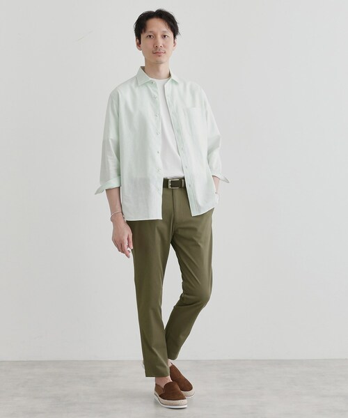 TAKEO KIKUCHI（タケオキクチ）の「【LIMITED】ワンダーシェイプ 360°ストレッチ テーパードスキニーパンツ（スラックス・メンズ・ブラック/カーキ/チャコールグレー/ネイビー/ライトグレー・01/02/03/04/05）」の12枚目の写真