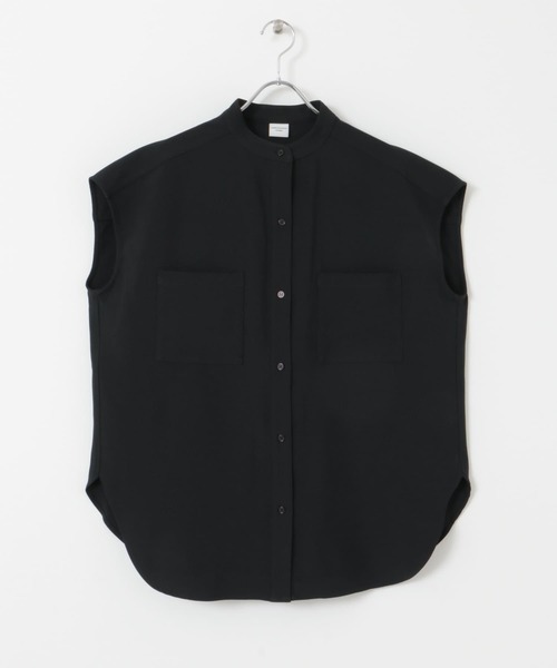 URBAN RESEARCH DOORS（アーバンリサーチドアーズ）の「『UR TECH DRYLUXE』フレンチスリーブシャツ（シャツ/ブラウス・レディース・ブラウン/ネイビー/ブルー・MEDIUM）」の17枚目の写真