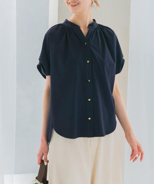 URBAN RESEARCH ROSSO WOMEN（アーバンリサーチ　ロッソ）の「汗染防止デザインカットブラウス（シャツ/ブラウス・レディース・オフホワイト/ミント/ネイビー/ベージュ・FREE）」の18枚目の写真