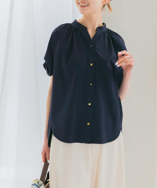 URBAN RESEARCH ROSSO WOMEN（アーバンリサーチ　ロッソ）の「汗染防止デザインカットブラウス（シャツ/ブラウス・レディース・オフホワイト/ミント/ネイビー/ベージュ・FREE）」の17枚目の写真