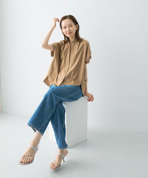 URBAN RESEARCH ROSSO WOMEN（アーバンリサーチ　ロッソ）の「汗染防止デザインカットブラウス（シャツ/ブラウス・レディース・オフホワイト/ミント/ネイビー/ベージュ・FREE）」の7枚目の写真