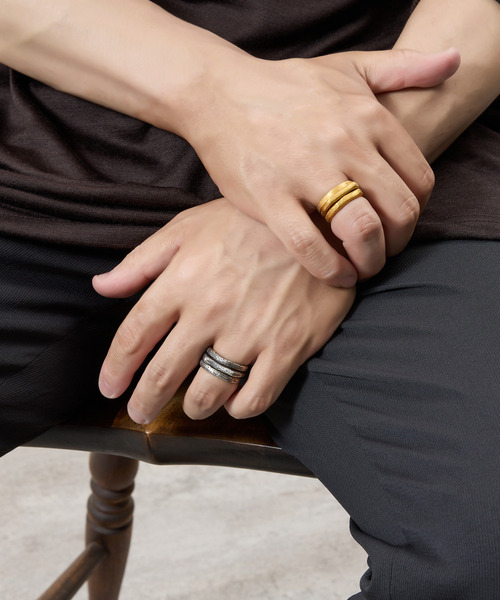 GILD(ギルド)の「GILD ギルド / Warp top & curved top atypical set ring シルバー925エイティピカルセットリング / G251-RI05(リング・メンズ・プラチナム/シルバー/ゴールド・21号/19号/17号/15号/13号/11号/9号/7号)」の5枚目の写真