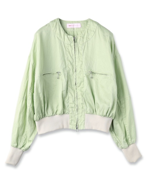 mintdesigns(ミントデザインズ)の「CRASH SATIN SHORT BLOUSON(ブルゾン・レディース・ブラック/ミント・ONESIZE)」の7枚目の写真