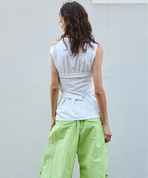 tシャツ Ribbon Bare Sleeveless TEE/リボンベアノースリーブTEE「MAISON SPECIAL/メゾンスペシャル」セット MAISON SPECIAL(メゾンスペシャル)｜Ribbon Bare Sleeveless TEE
