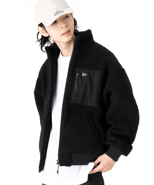 NEW ERA（ニューエラ）の「ニューエラ ブルゾン ボア ボックスロゴ（ブルゾン・メンズ・ブラウン/ブラック・XXL/XL/L/M/S）」の4枚目の写真