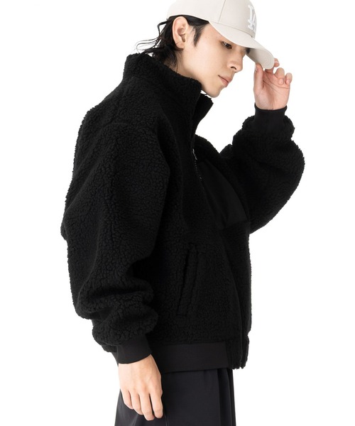 NEW ERA（ニューエラ）の「ニューエラ ブルゾン ボア ボックスロゴ（ブルゾン・メンズ・ブラウン/ブラック・XXL/XL/L/M/S）」の6枚目の写真