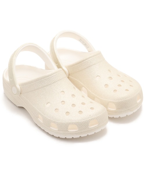 crocs(クロックス)の「crocs Classic Glitter Clog / クロックス クラッシク グリッター クロッグ(サンダル・レディース・ホワイト・23.0cm/24.0cm/25.0cm/22.0cm)」の6枚目の写真
